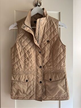 Ralph Lauren Polo Golf , Spanish Oaks, Tan/ Beige Women’s Quilted Vest Size S